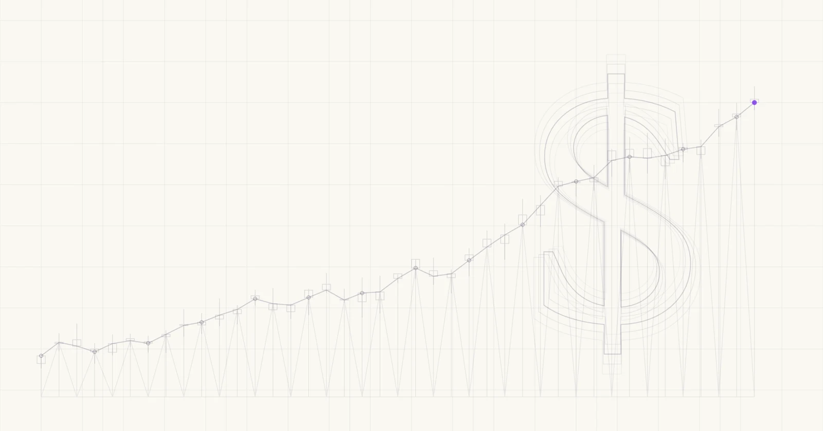 Rising cost line and dollar sign illustrating the economics of running AI systems